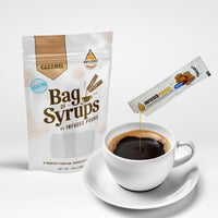 Infused Pours Sugar-Free Caramel Syrup Packets in Resealable Pouch | Single-Serve Coffee & Cocktail Flavoring 30 packets